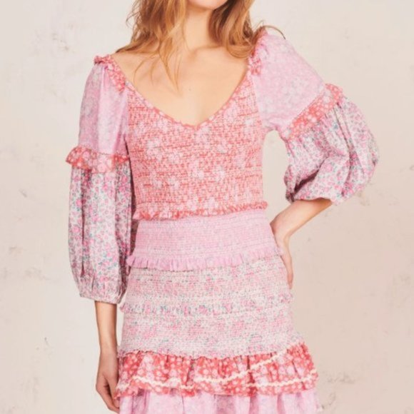 Loveshackfancy Ensley Mini Dress pink - Picture 6 of 17